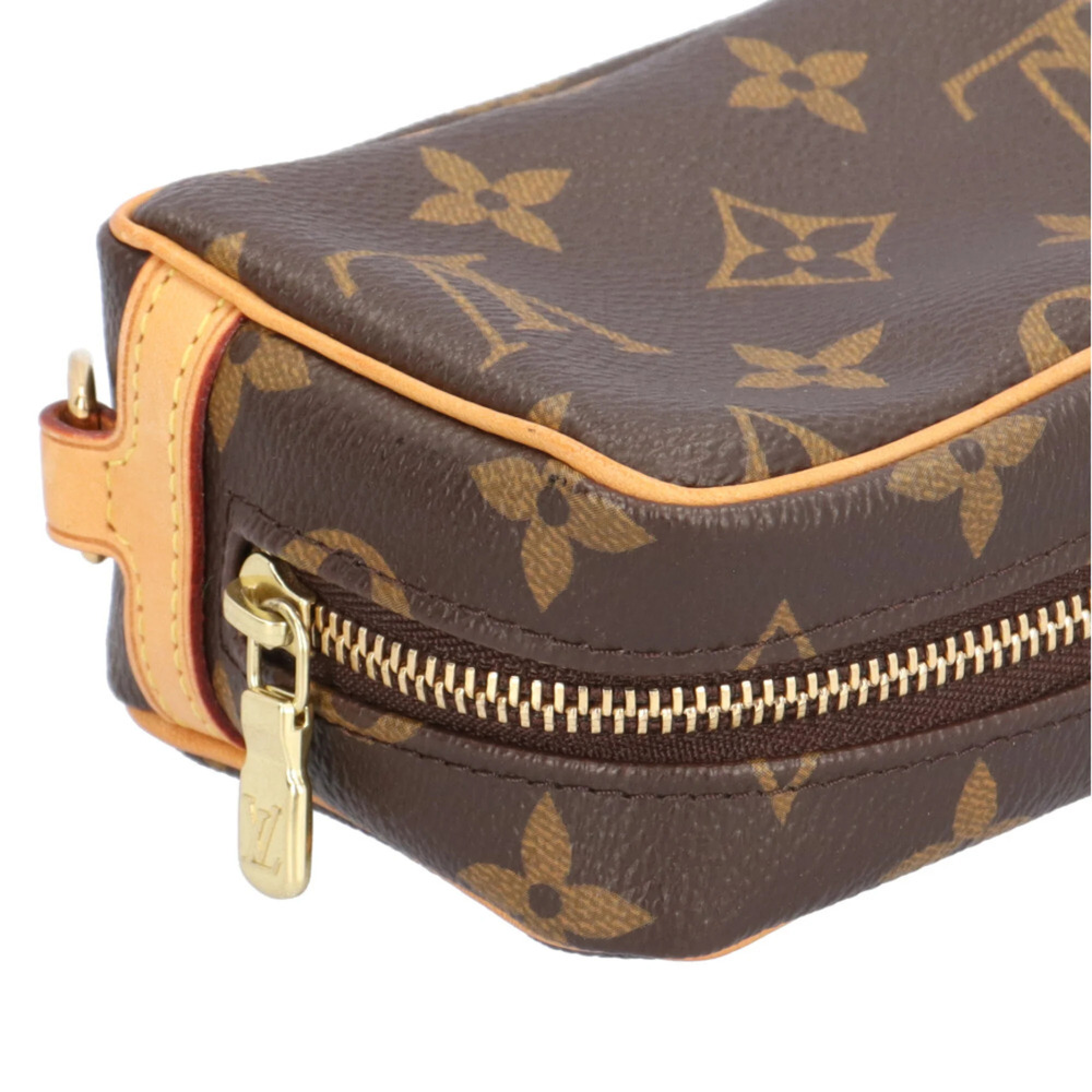 LOUIS VUITTON Authentic Brown Monogram Canvas Pouch - Picture 6 of 7